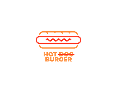 Logo Challenge | Burger Joint burger dailylogo dailylogochallenge flat hot dog logo logotype minimalism outline sausage