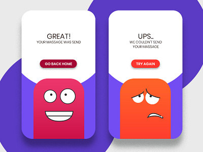 DailyUI #11 Flash Message 011 11 bad dailyui feedback flash messages good happy sad ui