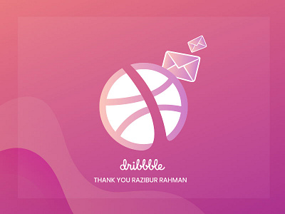 Heeeeello! happy hello dribbble invite pink raziburrahman thanks giving