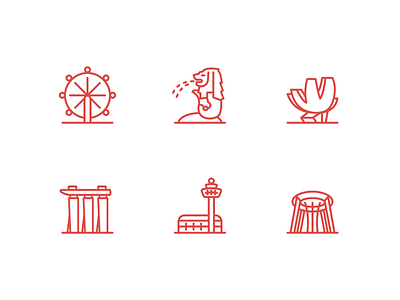 Singapore Icons freebie icon jin design singapore ui ux visual