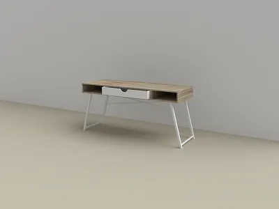 Abbetved office desk (2/10) 3d blender desk model office render