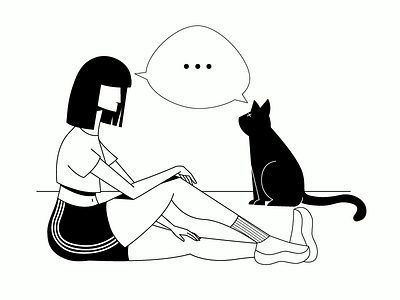 Mindreading cat girl vector