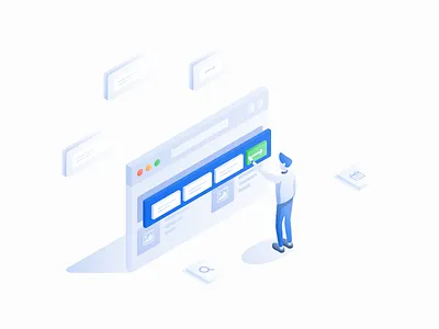 Widget Illustration affinity character designer illustration integration isometric ui ux widget