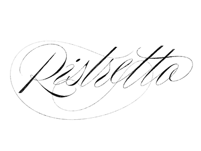 Ristretto sketch calligraphy coffee display elegant lettering pencil ristretto script sketch