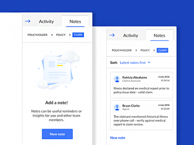 Notes activity bank developer insurance notes root