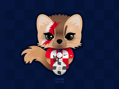 Croatia Football Character Design ai character corel croatia football illustration illustrator logo logotype marten vector vector design