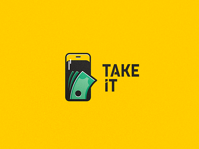 Take It app business dollar freelance graphic design illustrator ios iphone logo design uiux vector