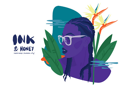 Paradise digital illustration paradise vector