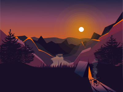 Landscape illustration adobeillustrator design illustration vectorillustration