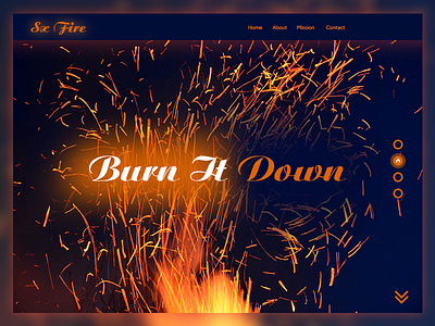 Burn it Down Site 2018 burn creative dark fire flame seth rollins theme ui ux webdesign website