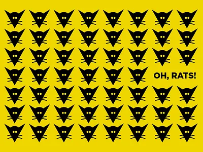 Oh, Rats! design icons logos rats summer yellow