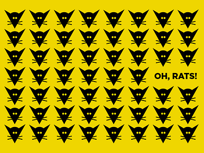 Oh, Rats! design icons logos rats summer yellow