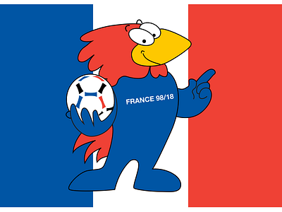 Footix world cup 2018 foot football football player footix french illustration world cup