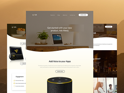 Alexa Product alexa apps design gold landing luxury skills ui web website