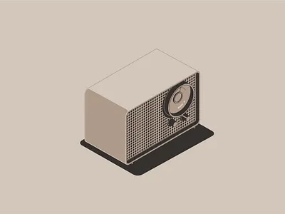 Braun SK 2 Radio braun colors design illustration industrial industrial design isometric minimal minimalism radio