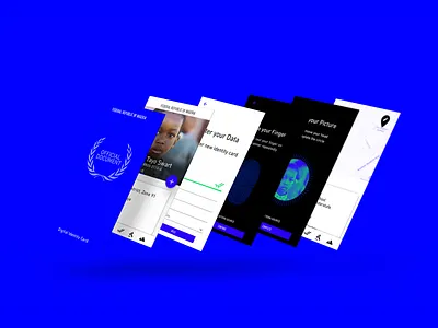 ID Card App animation application button card identity ios mobile social transition