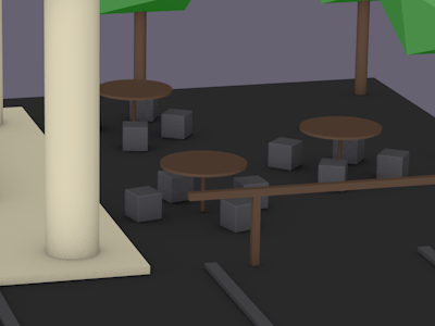 Primitive modelling 3d modelling c4d cinema4d modelling restaurant school of motion sitting area