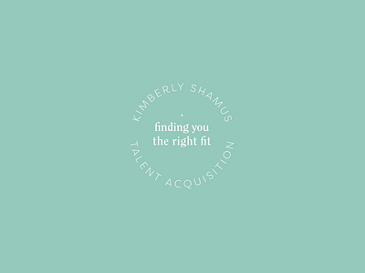 Kimberly Shamus Identity Design — Secondary branding branding design identity identity design logo typography wordmark
