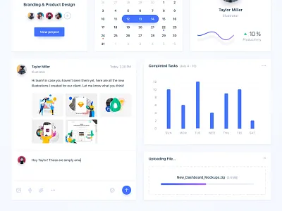 Team Collaboration Widgets (part 2) app cards collaboration comments feedback report tasks team upload web app widget