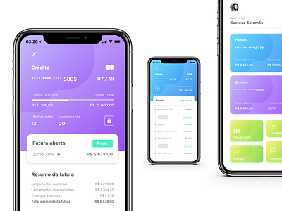 Card management app app bank cards finance interface ios management master money ui ux visa