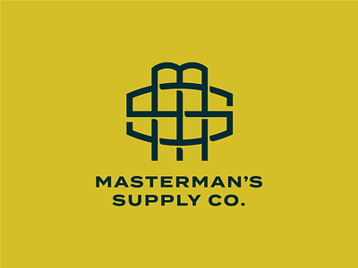 Mastermans badge brand branding heritage industrial lockup logo mark supply tools type