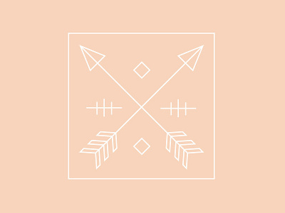 Warrior Mark WIP arrows flat illustration logo mark