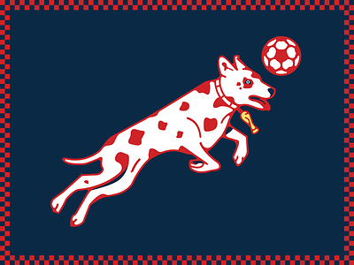 Croatian Dalmatian Illustration croatia dog football illustration mascot soccer sports vector world cup