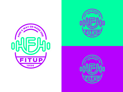 Fitup branding bright color fitness gym identity logo logodesigner sport