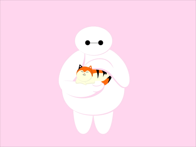 Baymax ft. Hairy Baby animation baymax disney graphic design illustration