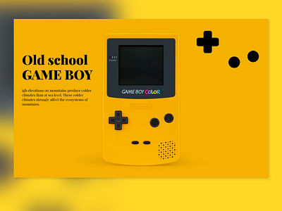 Game Boy Landing Page adobexd color dailyui design fun landingpage ui ux yellow