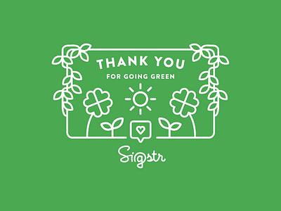 Tote bag Graphic clover green heart recycle thank you thanks tote bag