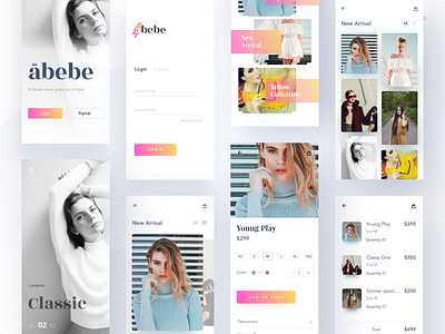 Fashion app - all screens app details fashion interface ios mobile profile ritzmo shop ui ux