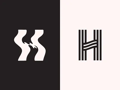 Which H do you prefer? experiemtanl geometric ghost h letter minneapolis monogram movement organic symmetry typography warp