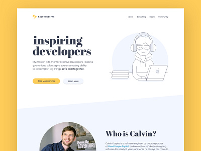 Personal Rebrand - Homepage branding design homepage personal website sans serif serif ui web design