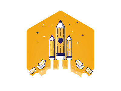 Education Accelerator Icon accelerator education flat icon illustration line minimal pen rocket speed vector