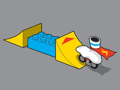 Stunt Foot foot glenn glenn jones illustration illustrator stunt tshirt vector