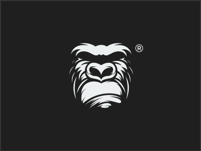 gorilla black branding business colorful gorilla identity illustrator logo simple white