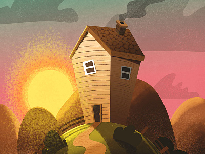 A house. affinity designer drawing illustration ipad kids illustration painting vector