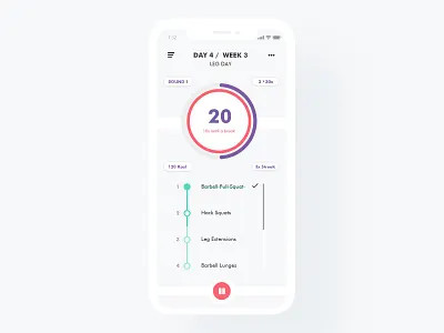 Daily UI Challenge Day #41 - Activity Tracker app dailyui gradient icon mobile ui ux