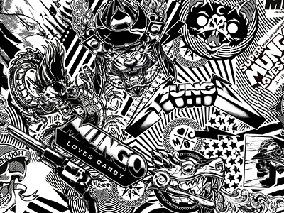 Mungo Pattern black and white logo play pattern punk rebranding