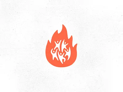 Children of the Flame 5 children dance fire flame grit illustration noise orange texture