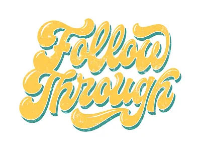 Follow Through bouncy chicago follow informal lettering script type