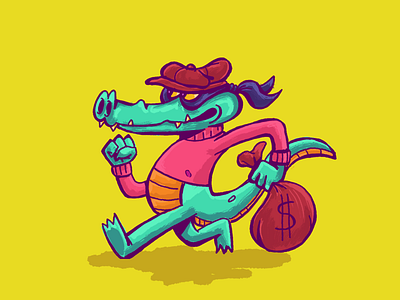 Pete the small time crook!! challenge character design croc crocodile crook drawthisinyourstyle illutration
