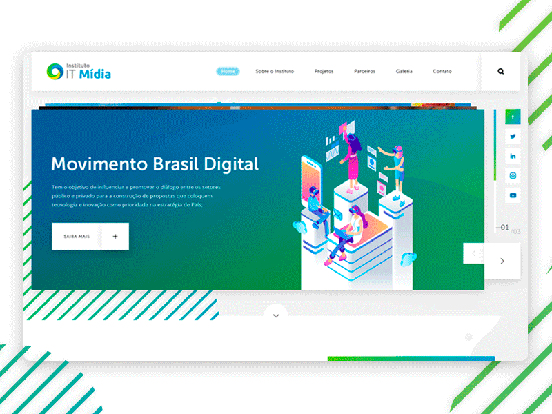 Website - Instituto IT Midia flat hotsite landing minimalist responsive ui ux website