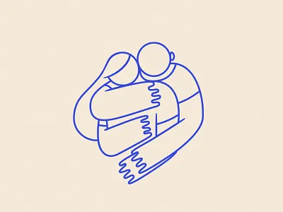 Couple couple heart hug line line art logo people
