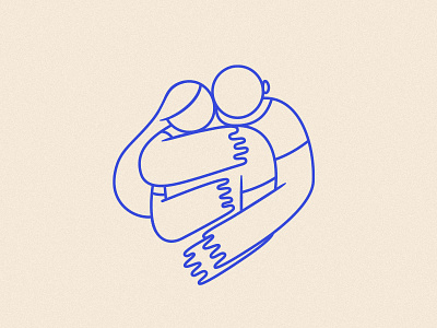 Couple couple heart hug line line art logo people