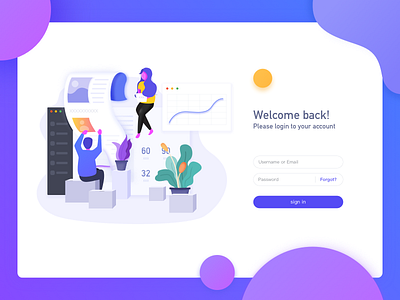 Login interface office，illustrations sign in web
