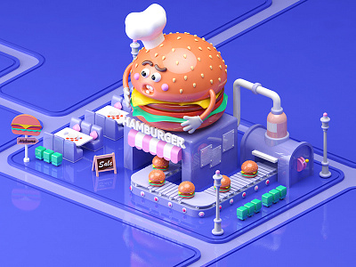 Hamburger c4d