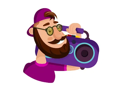 Lets dance concept dance design flat go illustration man music print style vector