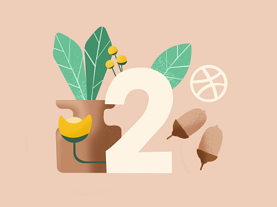 Dribbble Invites contest draft dribbble giveaway hello illustration invitation invite invites plants shot